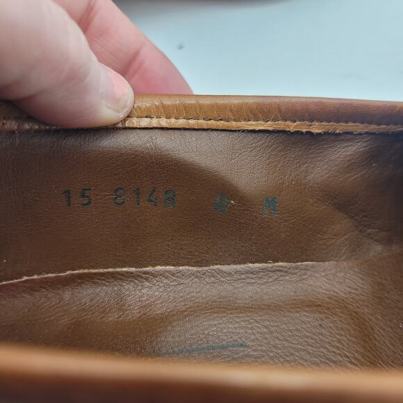 Johnston & Murphy Domani Brown Loafer Slip On Shoes Men's Size 8M Made in Italy - Picture 8 of 8